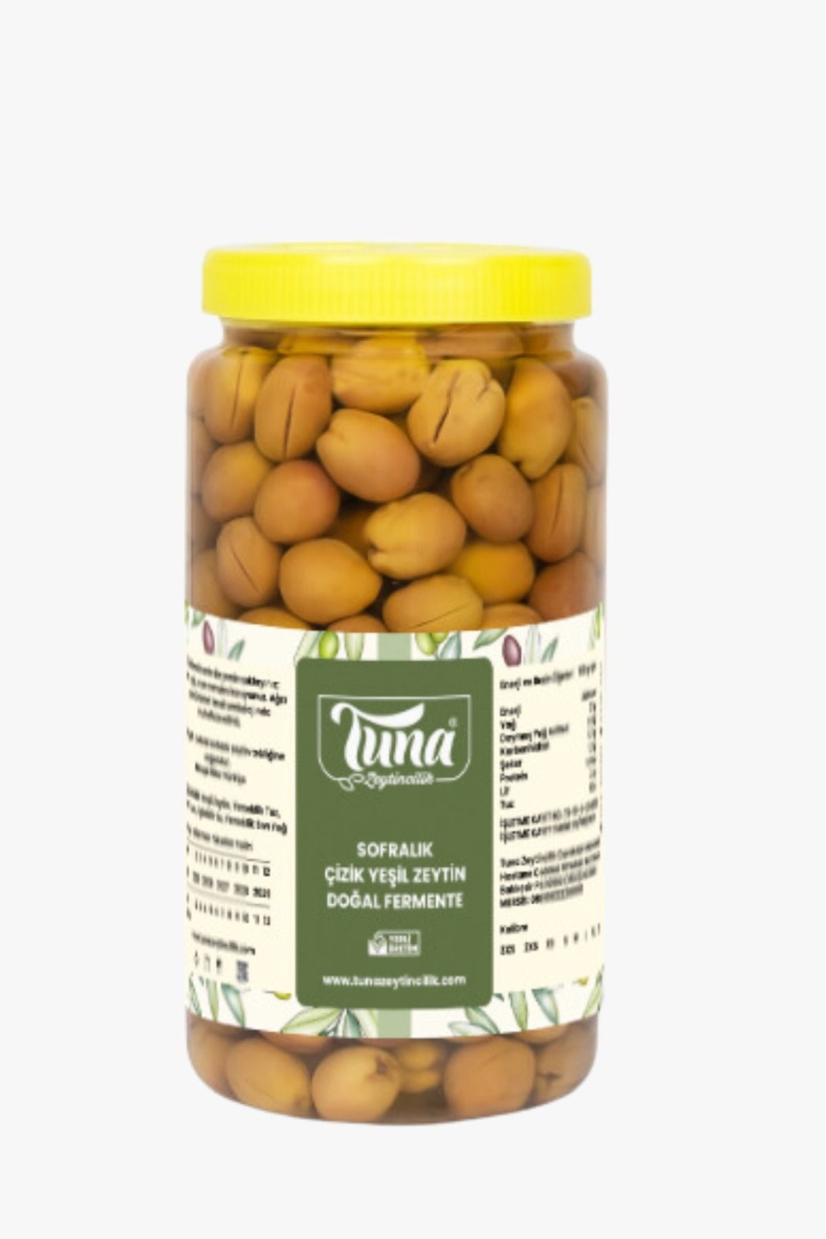 Tuna Salamura Yeşil Çizik Zeytin