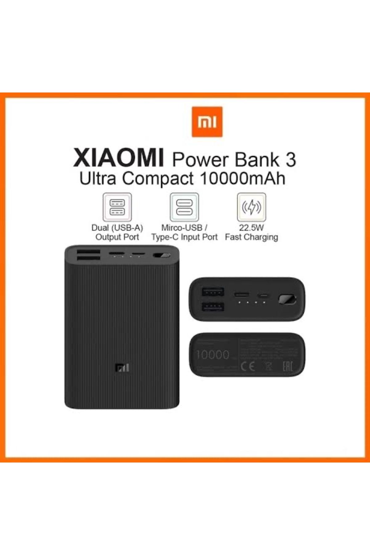 Xiaomi Mi 3 Ultra Compact 22.5w 10000 mAh Powerbank
