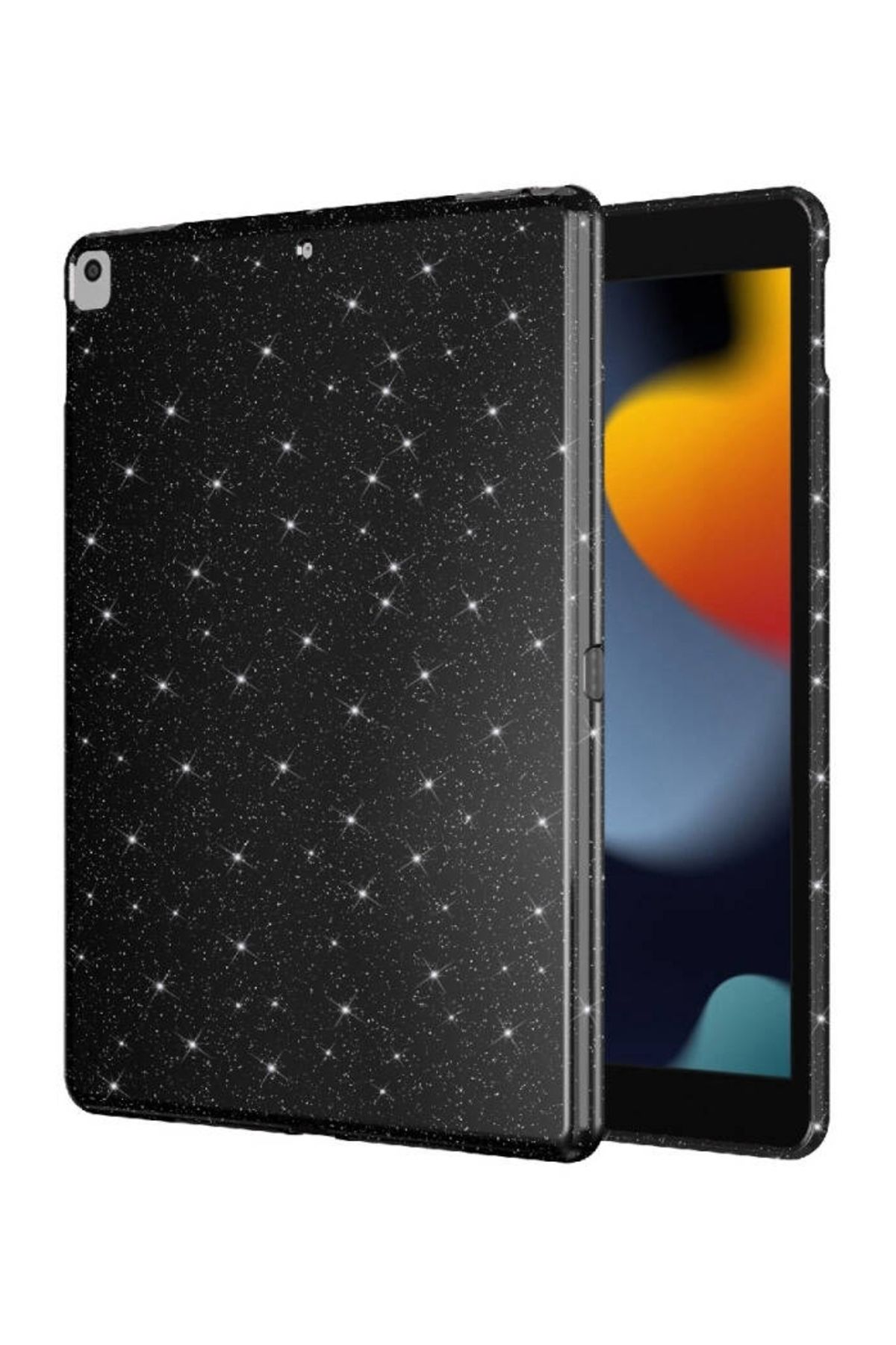 Mobilcadde iPad 10.2 2020 8.Nesil Simli Siyah Silikon Kılıf