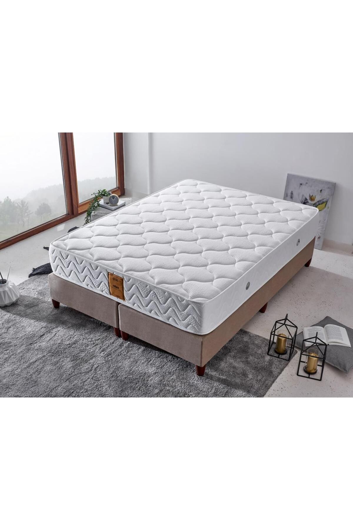 Niron Yatak Relax Yatak Çift Kişilik Orta Sert Lüks Ortopedik Yatak Pamuklu Örme Kumaş Beş Yıldızlı Otel Yatağı