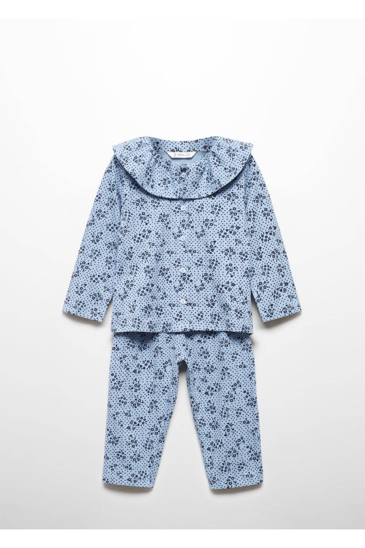 MANGO Baby Desenli pamuklu pijama