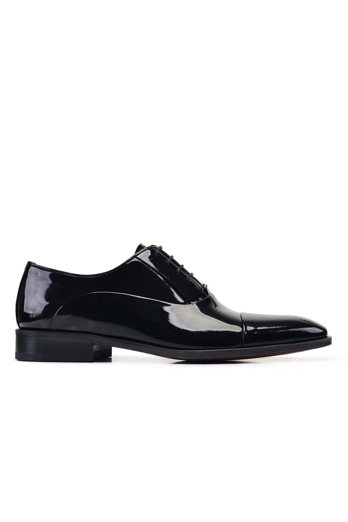 Nevzat Onay Siyah Klasik Bağcıklı Kösele Erkek Ayakkabı -02702-