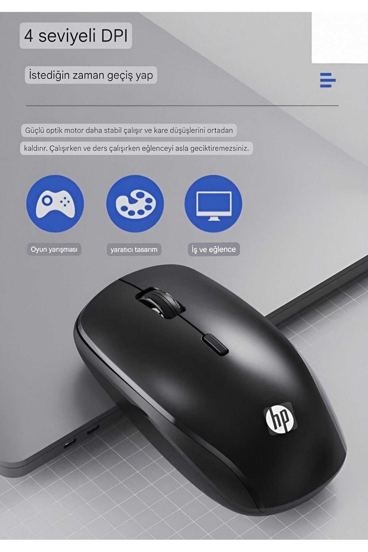 HP CS500 Kablosuz 2.4ghz Türkçe Q Klavye & Mouse Set Siyah