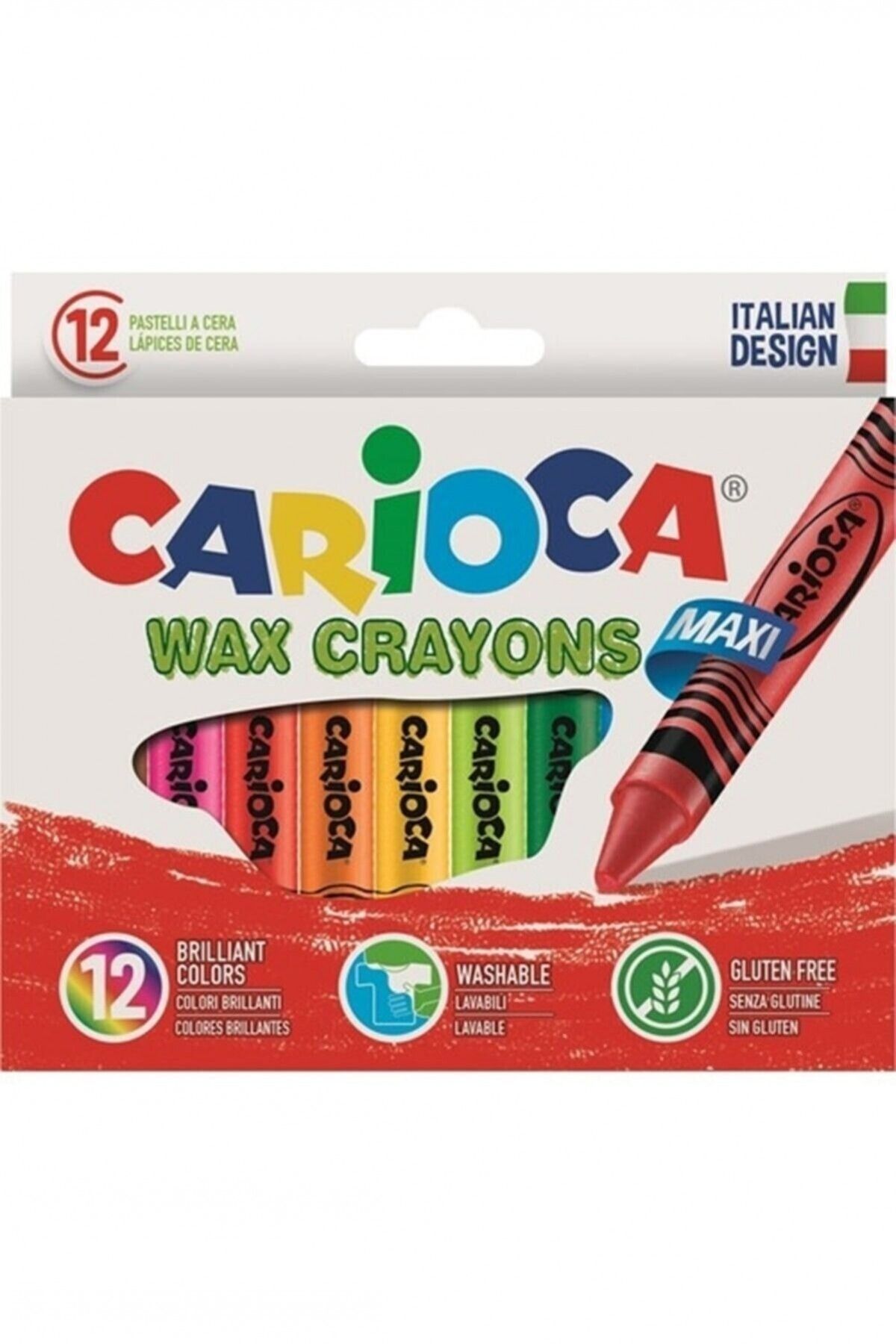 Carioca 12 Renk Jumbo Üçgen Pastel Boya 42671