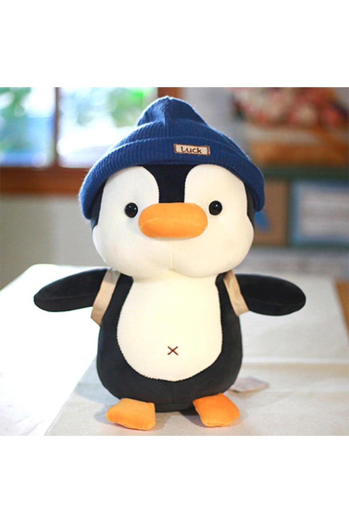 Penguen sevimli peluş penguen oyuncak 22 cm şapkalı orijinal