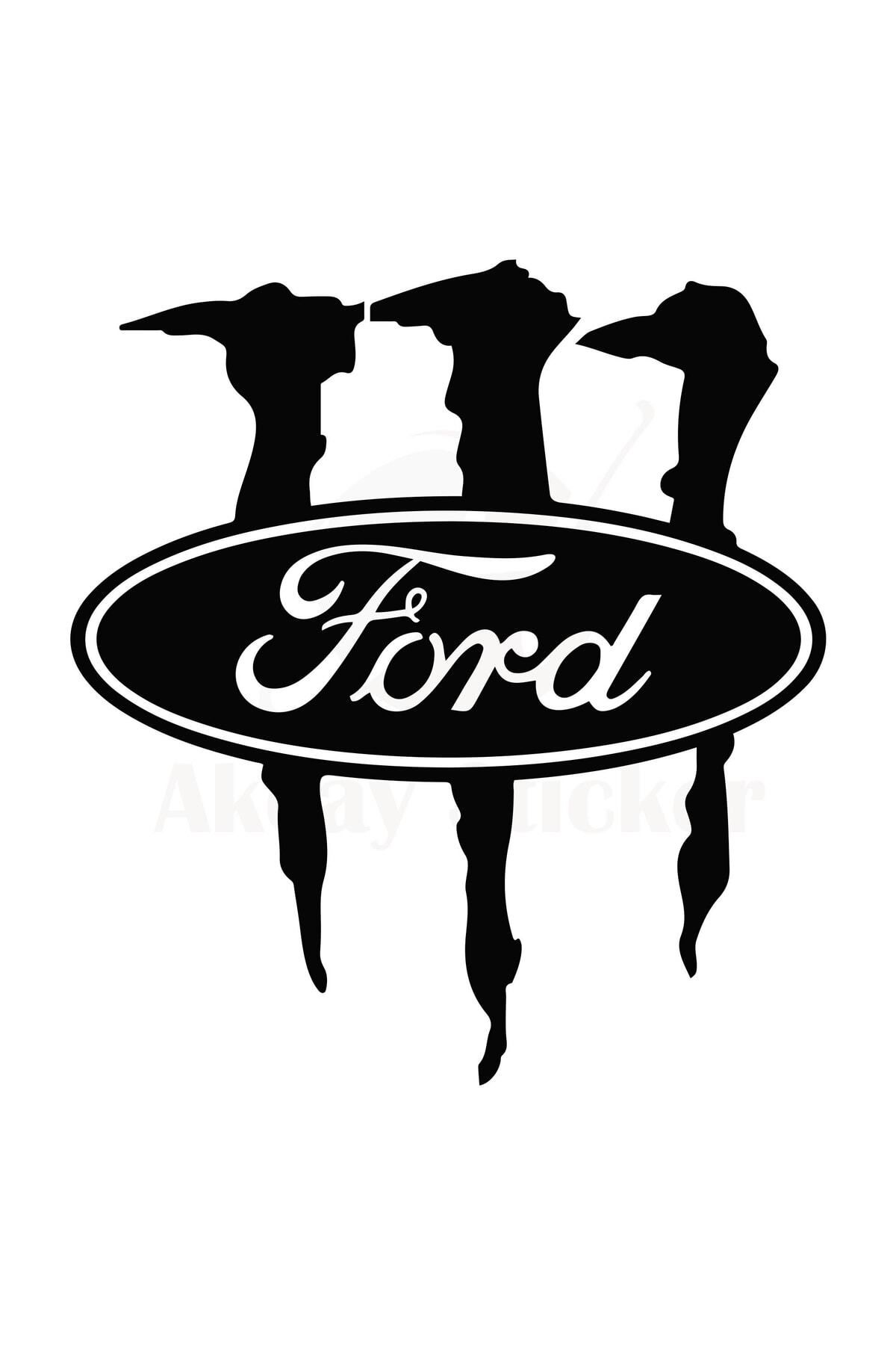 Genel Markalar Ford İçin Uyumlu Aksesuar Pençe Monster Oto Sticker Siyah 20*17 Cm