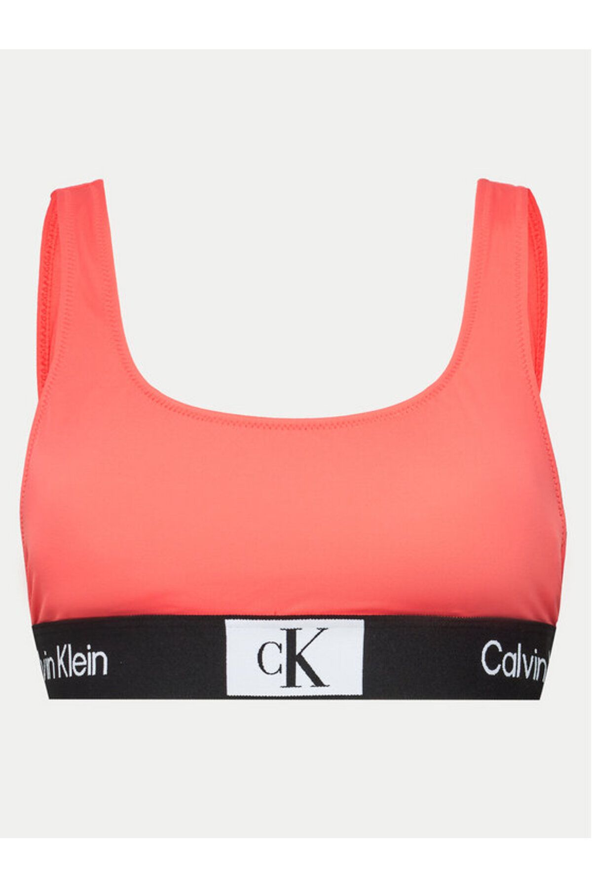 Calvin Klein Kadın Çabuk Kuruyan Kumaşlı Normal Kesim Pembe Bikini Üstü KW0KW02354-TBK