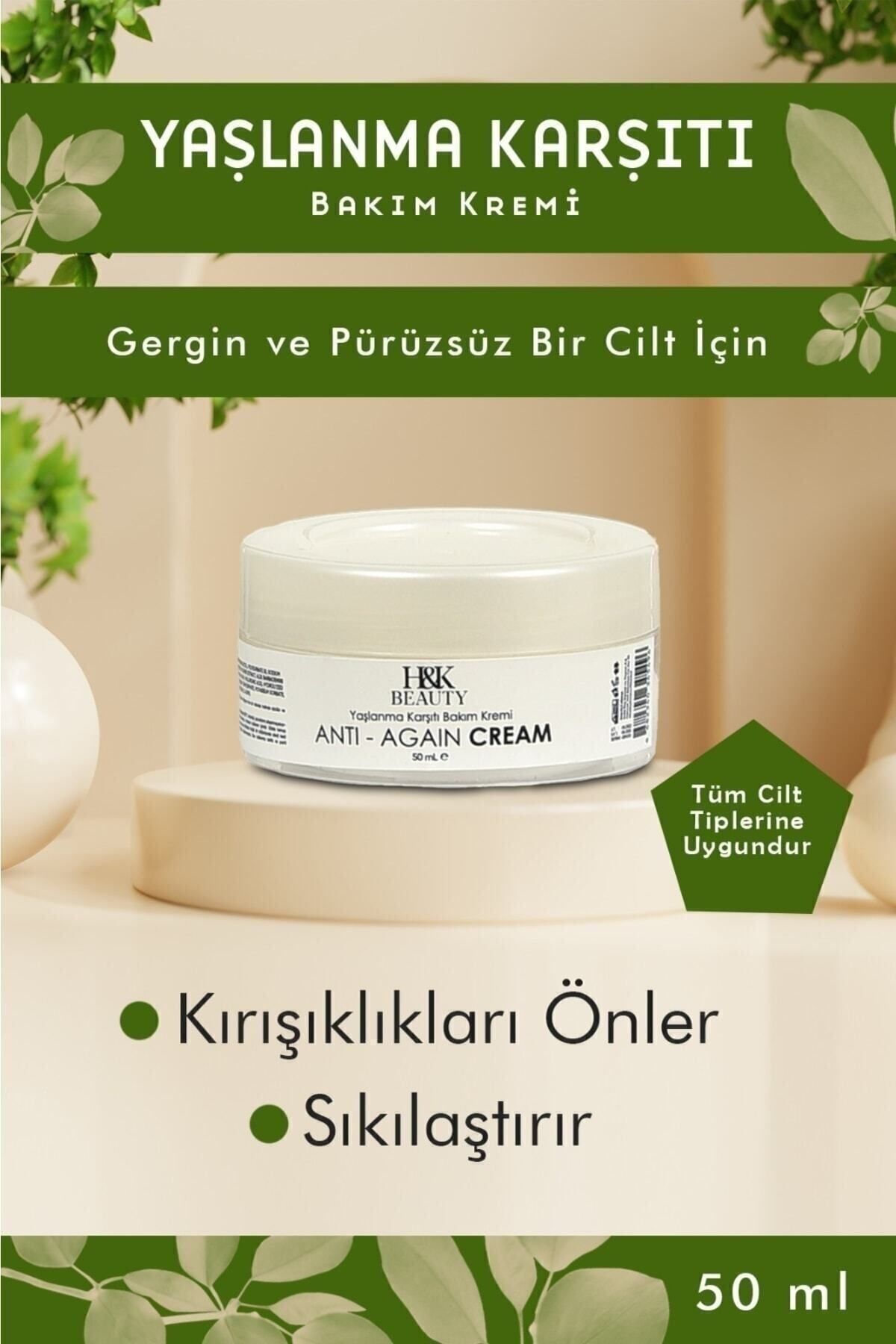 H&K Beauty Yaşlanma Karşıtı,gençleştirici Ve Kırışıklık Giderici Bakım Kremi 50ml