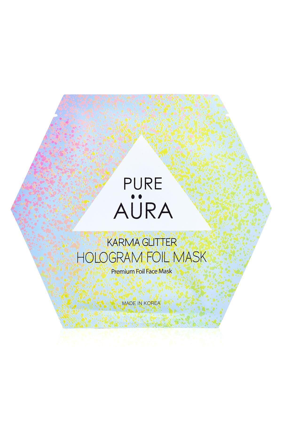 Pure Aura Hologram Aydınlatıcı Karma Glitter 1 Adet Yüz Maskesi