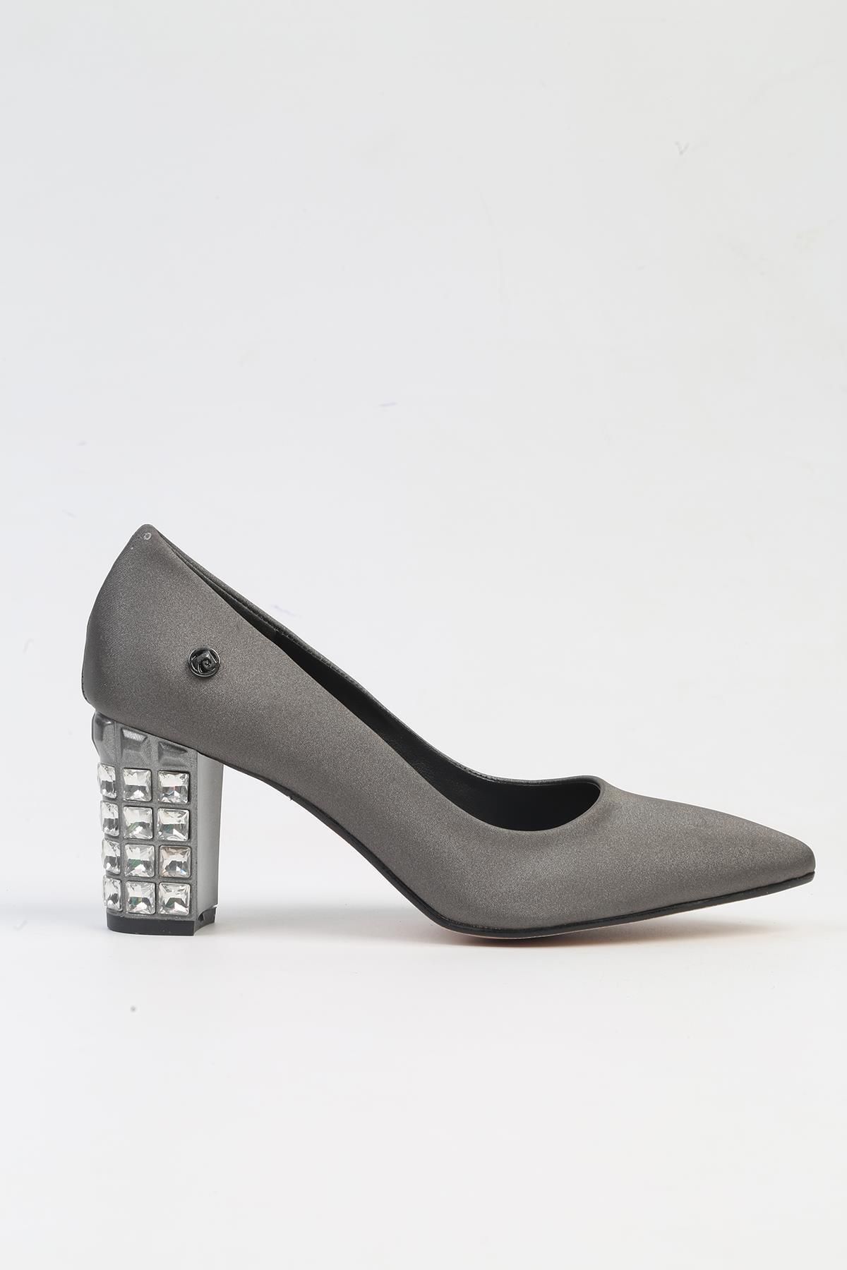 Pierre Cardin ® | PC-51201 - 3478 Platin Saten - Kadın Topuklu Ayakkabı