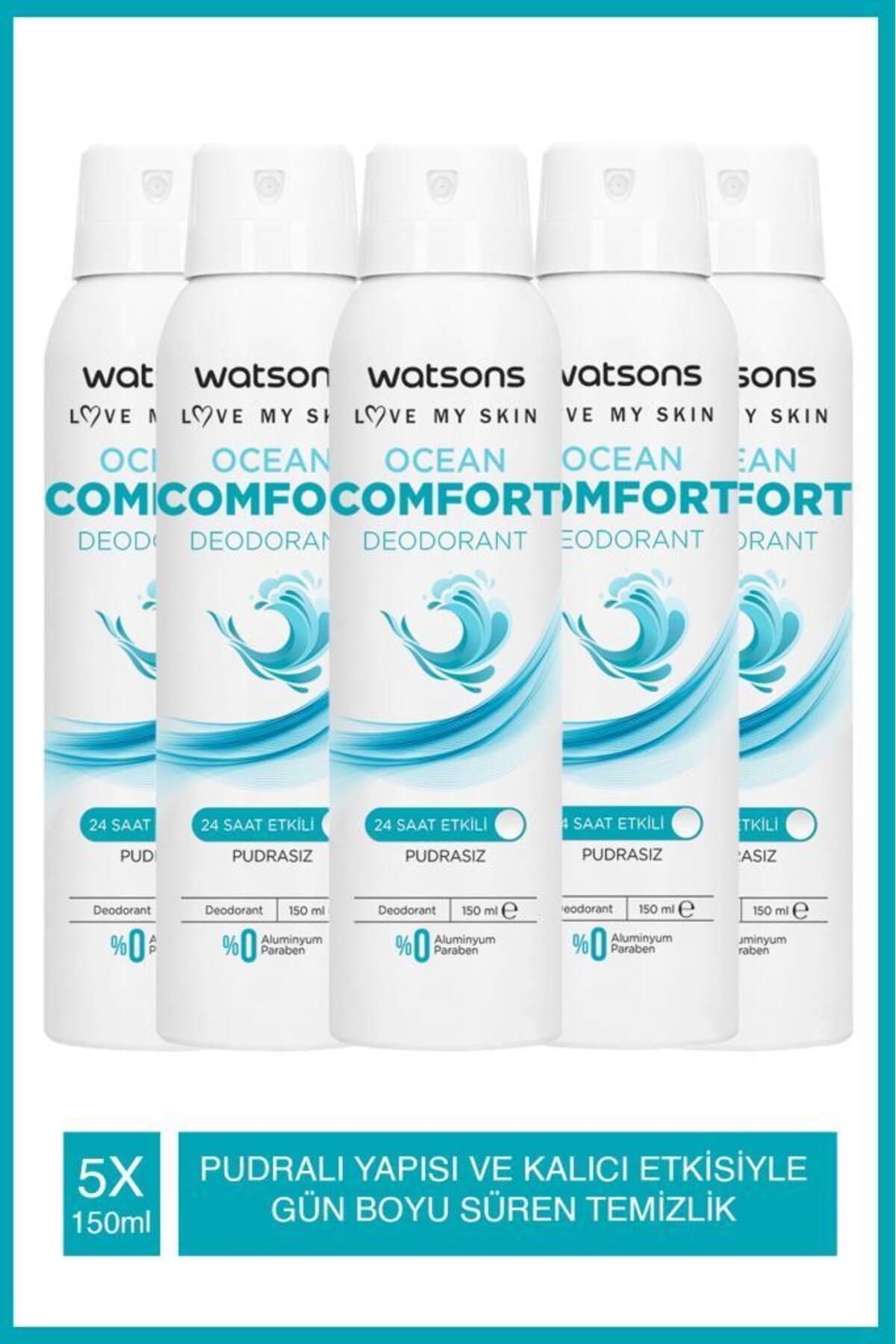Watsons Ocean Comfort Kapksz Deo Sprey Pudsz 150ml X5 Adet