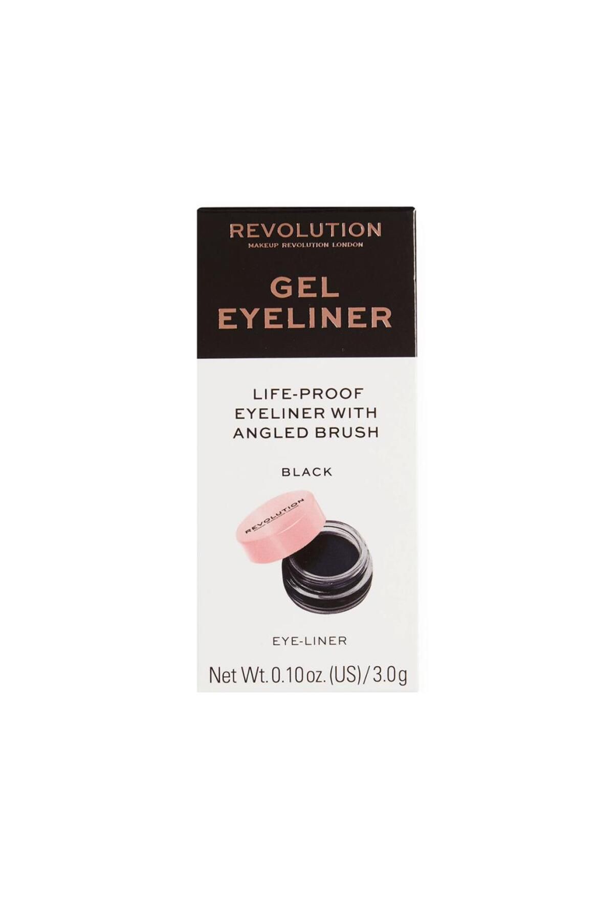 Revolution Gel Eyeliner Pot With Brush Siyah Jel Eyeliner