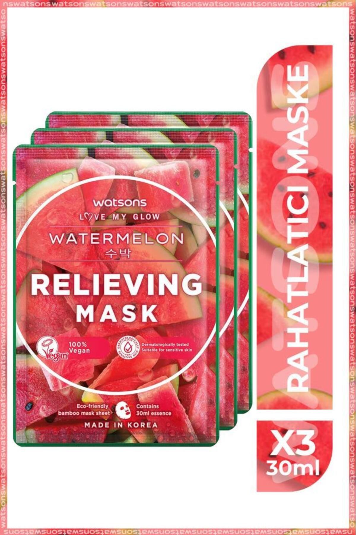 Watsons Fruity Maske Watermelon Relieving Maske * 3 Adet