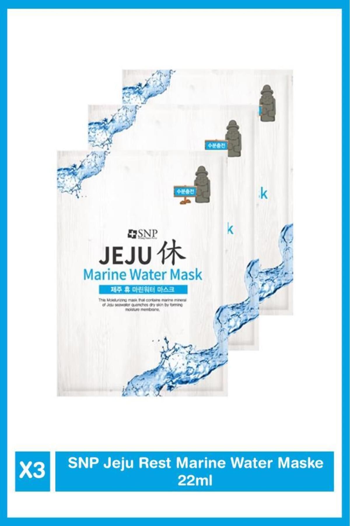 SNP Jeju Rest Marıne Water Maske 22 ml 3'lü Set