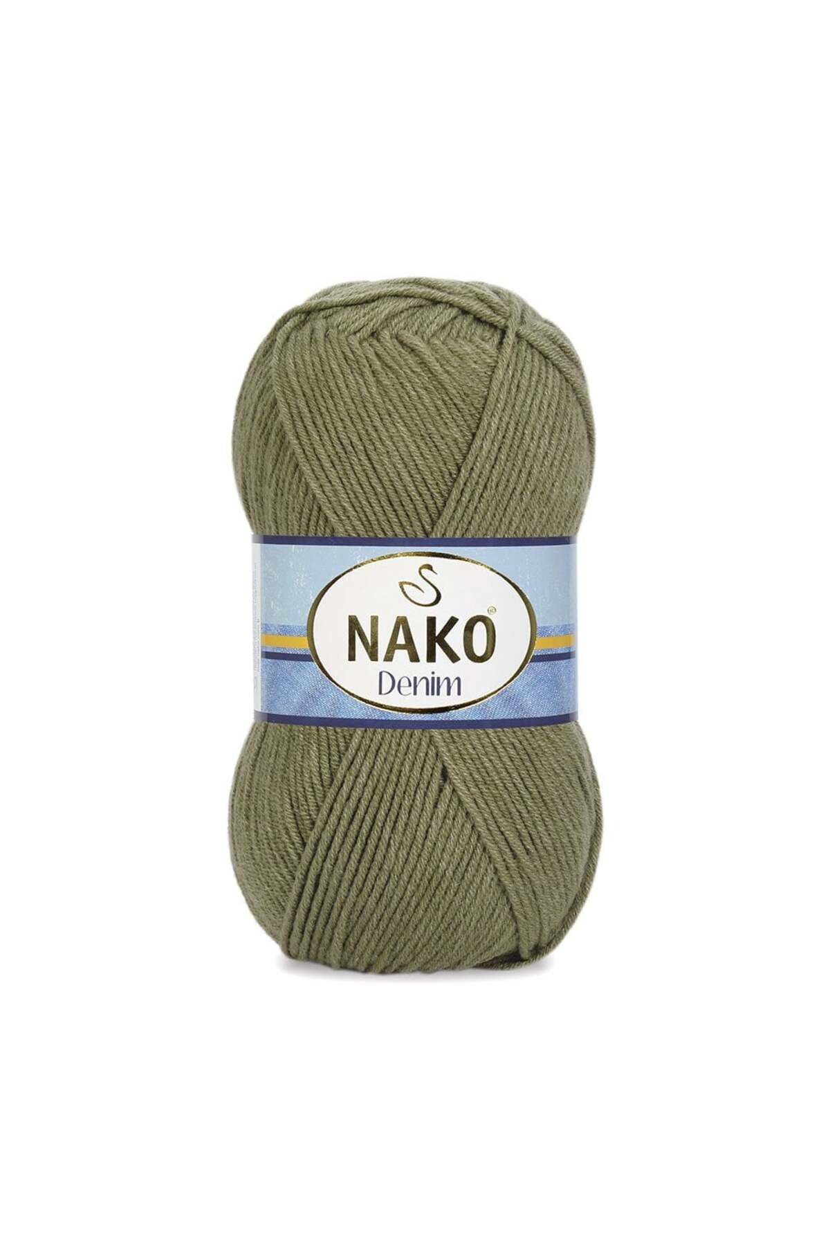 Nako Denim 11191 Haki Cotton El Örgü İpi 100 Gr.