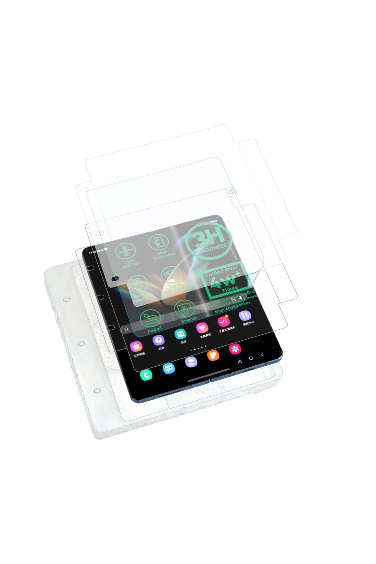 TechnoGuru Samsung Galaxy Z Flip 3 İçin Kolay Yerleştirme Aparatlı S-Fit Body Ekran Koruyucu