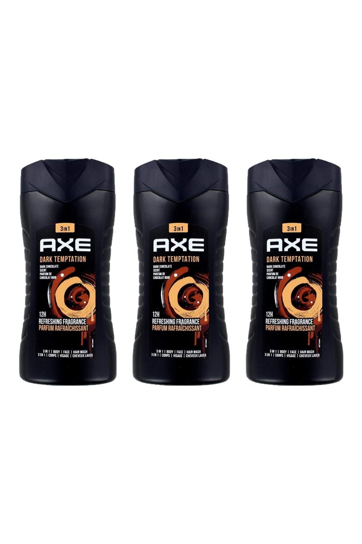 Axe Dark Temptation 3in1 Erkek Duş Jeli 250ML X3 Adet 3lü Set