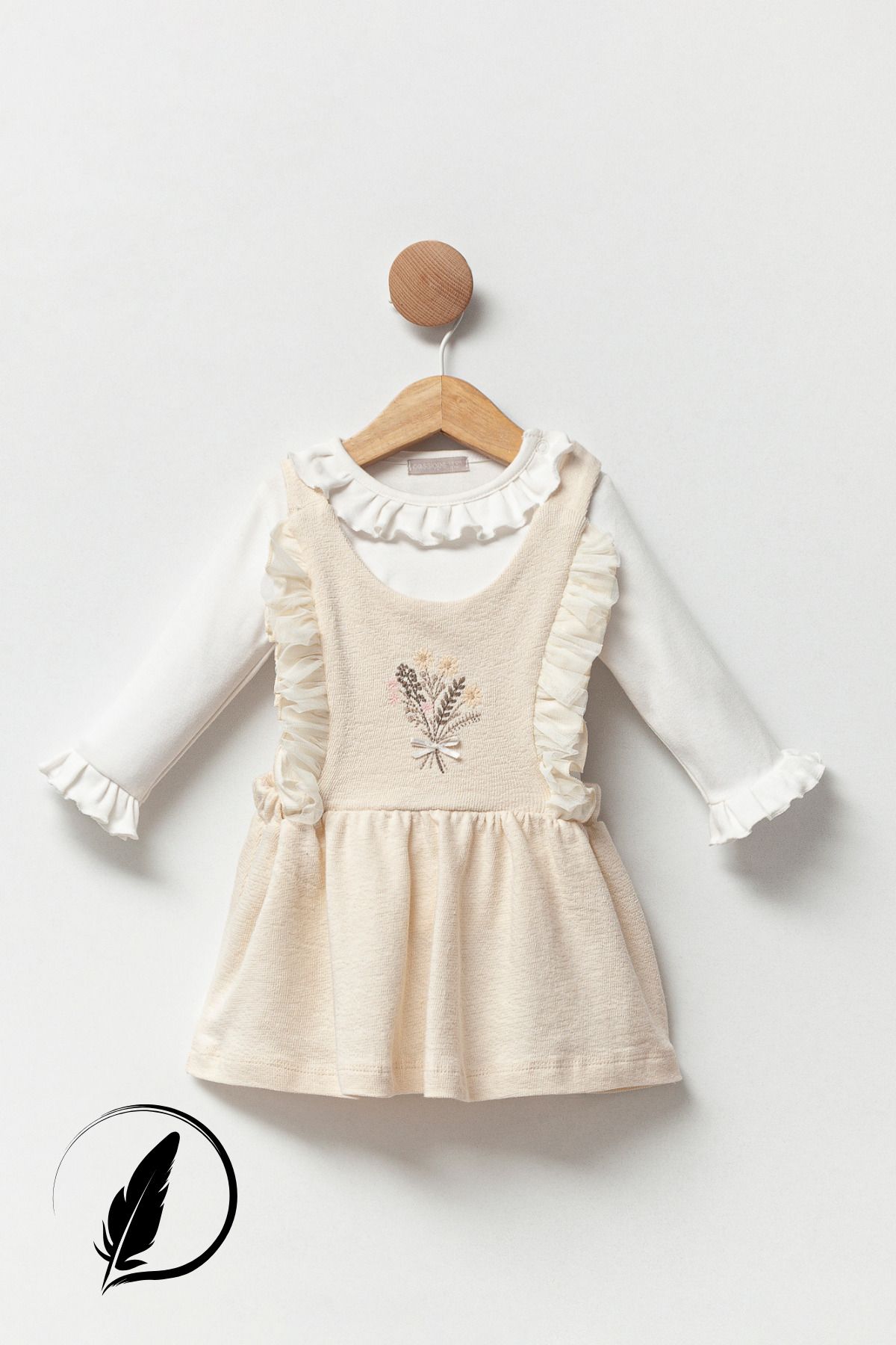 Cassiope Mini Princess Kız Bebek 2'li Takım Jakarlı Örme Kumaş