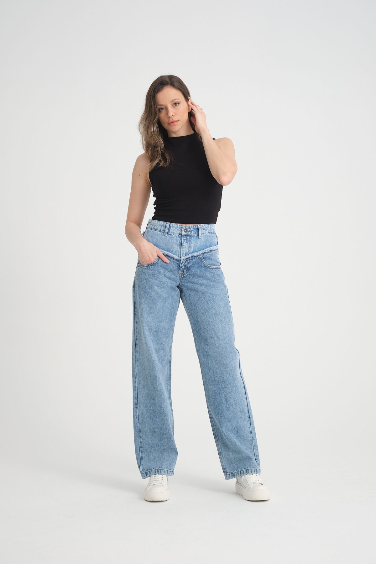MOIETY Jeans Contalı DenimCC Block %100 Pamuk Kot