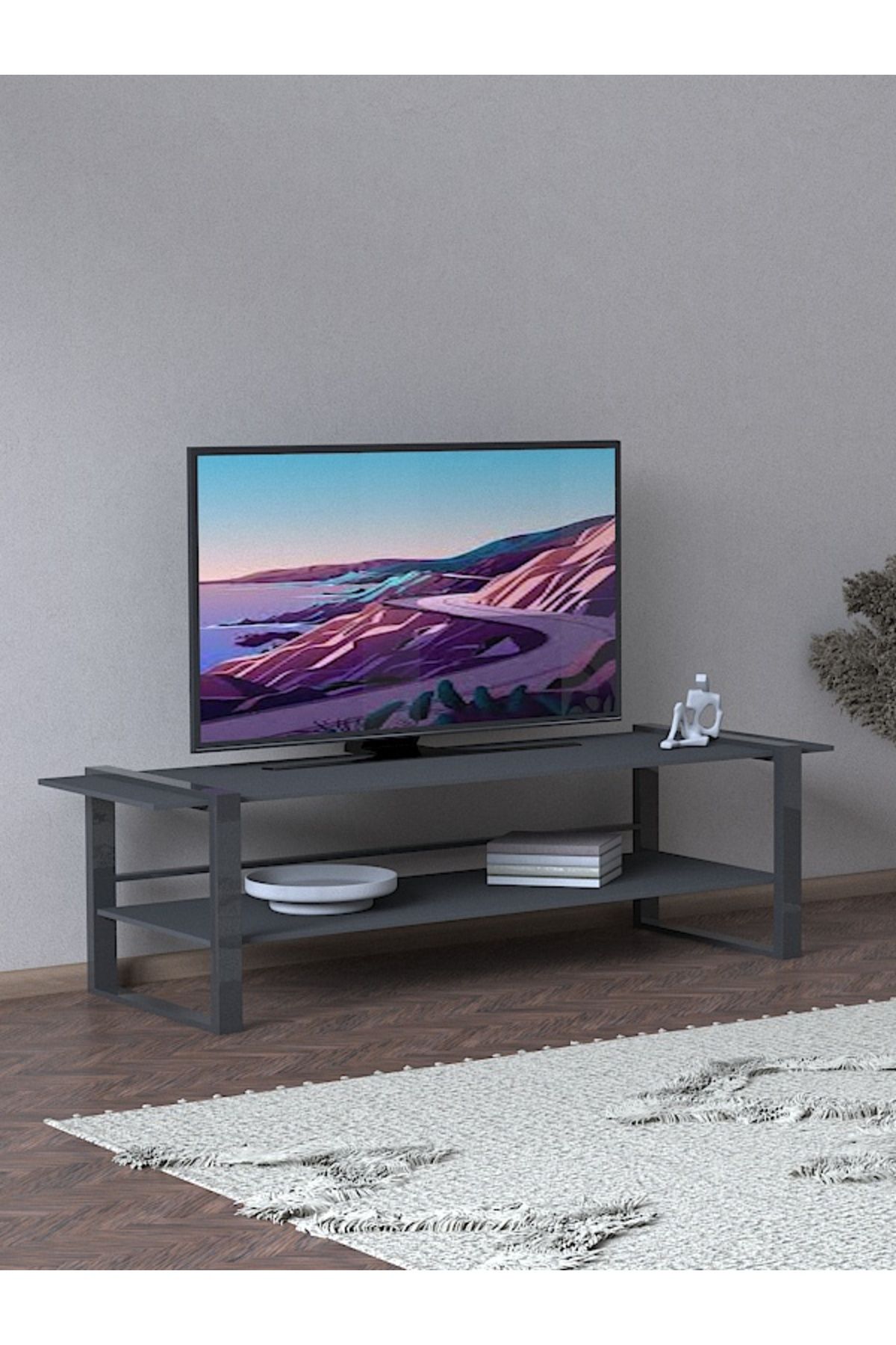 Luperna Zeyt Tv Ünitesi Tv Sehpası 160 cm Metal Tv Ünitesi
