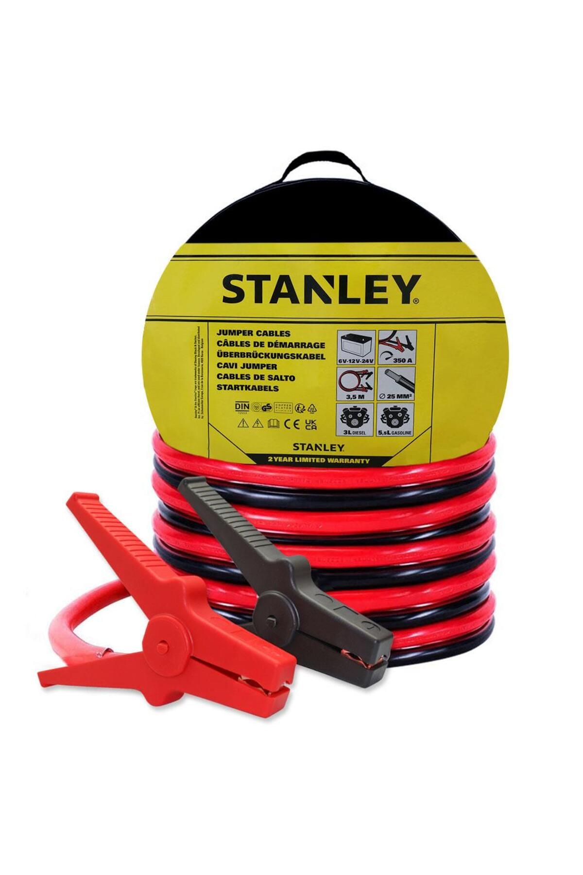 Stanley Sxa15 6v/12v/24v 350amper 3,5metre 25mm² Akü Takviye Kablosu