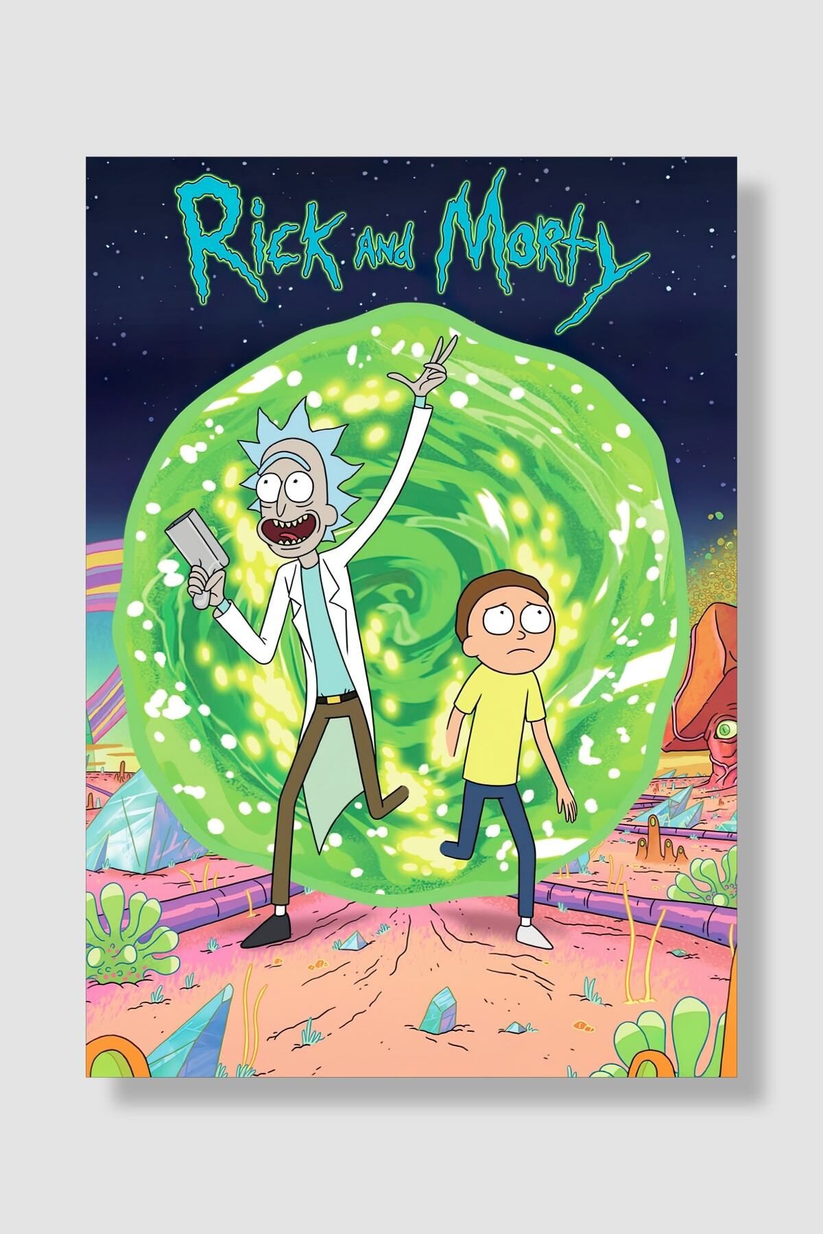postick Rick And Morty Dizi Posteri Yüksek Kaliteli Kalın Parlak Kuşe Kağıdı