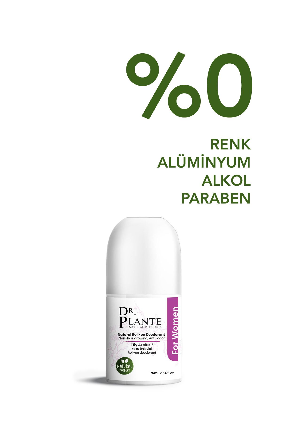 Dr. Plante Dr.Plante Doğal Tüy Azaltıcı Rollon deodorant 75ml KADIN
