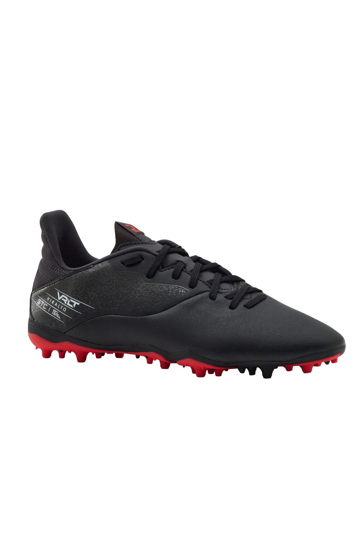 Decathlon Erkek Krampon / Futbol Ayakkabısı - Siyah / Kırmızı - Vıralto I Mg/ag