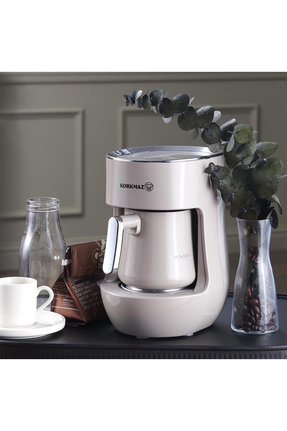 KORKMAZ Granit Sütlü Kahve Makinesi Bej