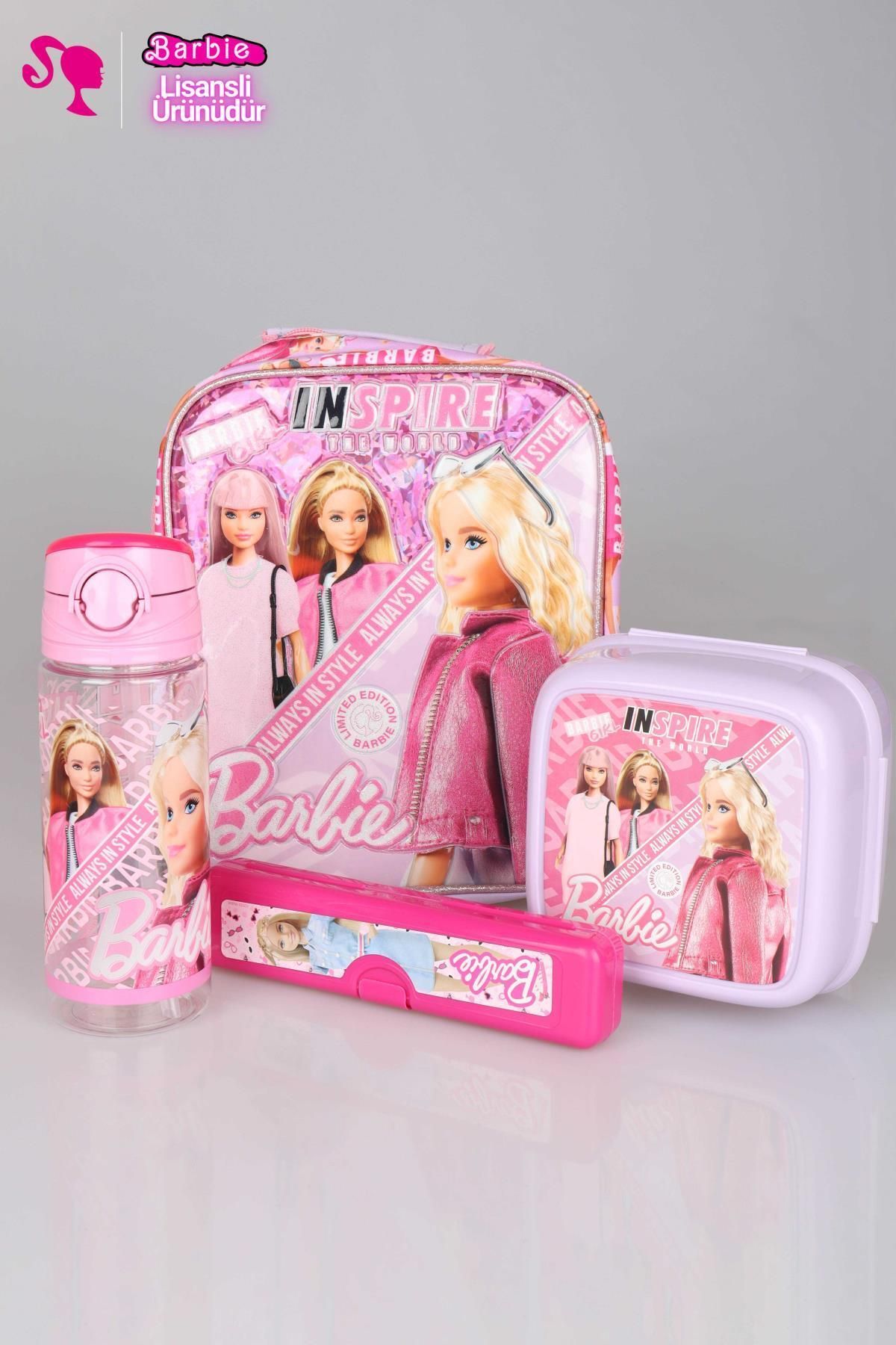 Barbie Dekomus Ile Lisanslı 'nin Beslenme Ve Bakım Seti Beslenme Çantası,beslenme Kabı,diş Fırçası Ku