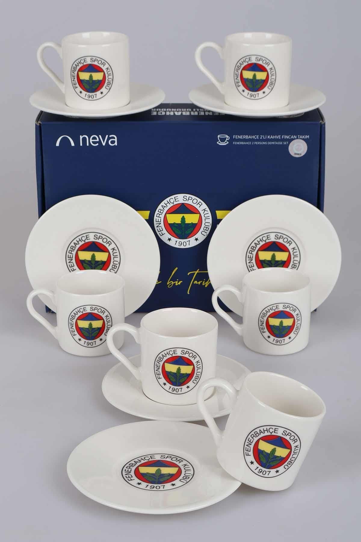 Fenerbahçe Lisanslı 6 Kişilik Türk Kahvesi Fincan Takımı