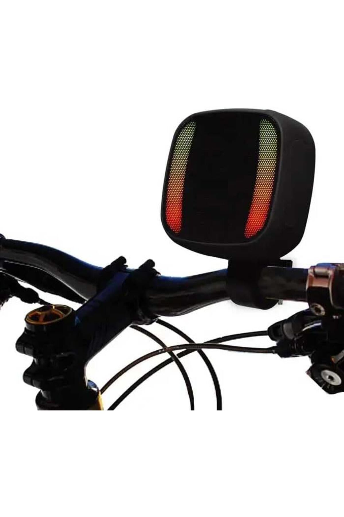 Deppo Trend Taşınabilir Bisiklet/Motosiklet Uyumlu Gidona Takılan Micro SD/USB Girişli Şarjlı Işıklı Hoparlör