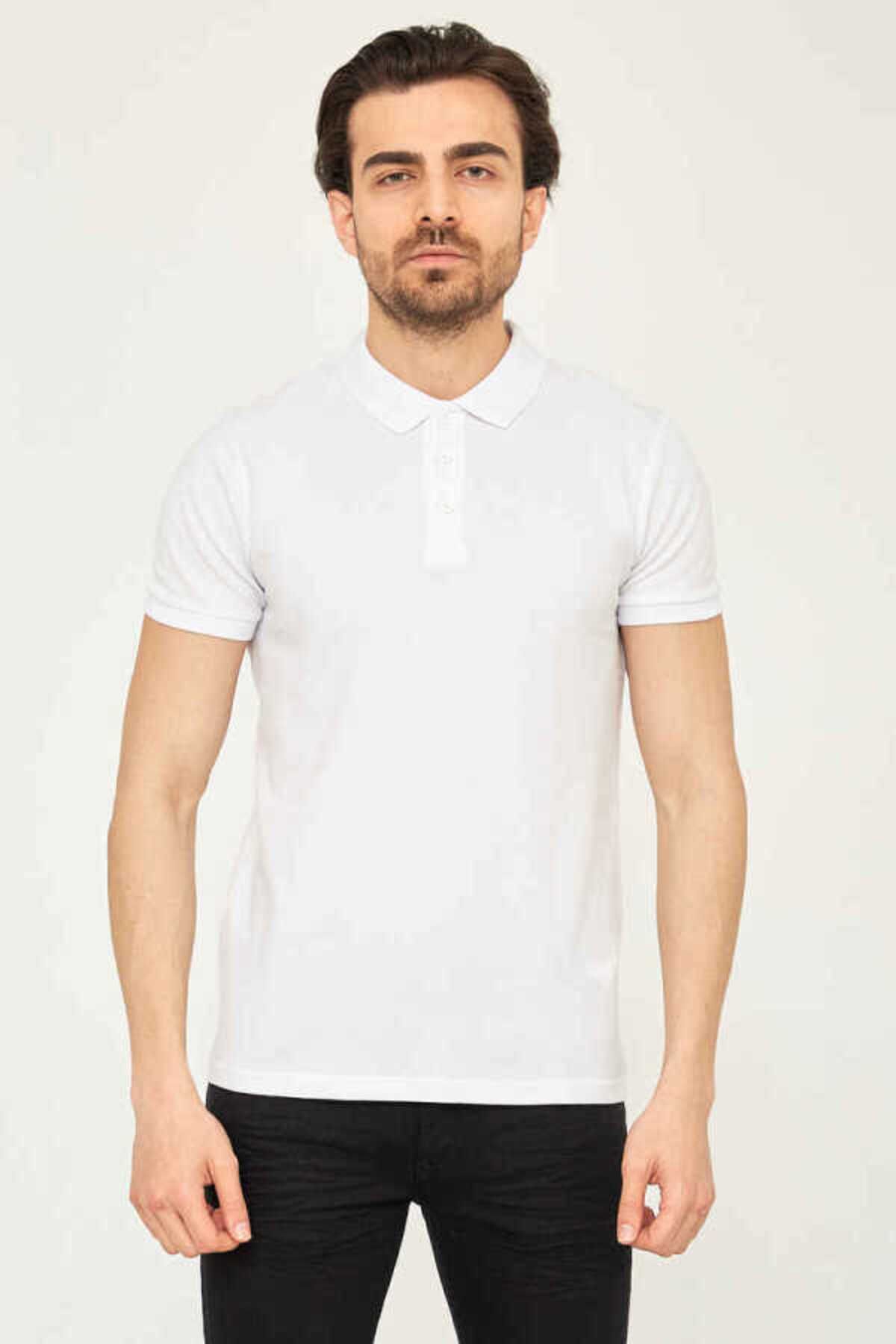 Cazador 4613 Erkek T-shirt Beyaz