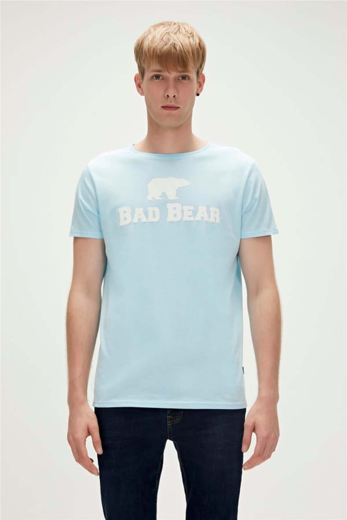 Bad Bear 19.01.07.002 Tee Erkek T-shirt Sky Blue
