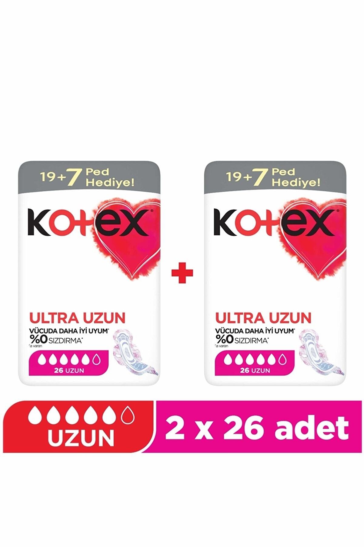 Kotex Ped Ultra Dev Ekonomik Uzun 26'lı x2