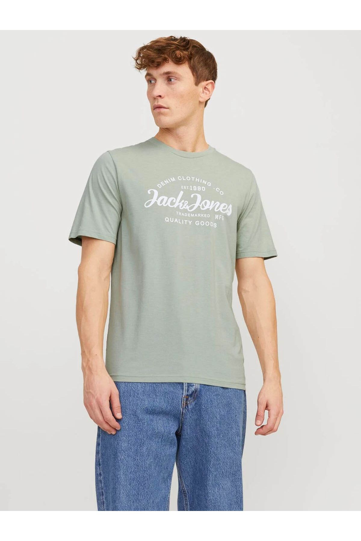 Jack & Jones Erkek T-shirt Yeşil 12247972