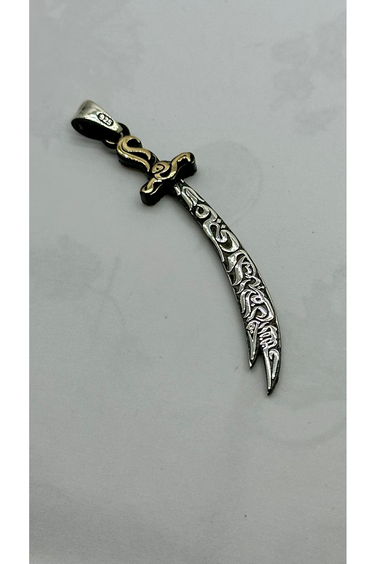 Selen’S Gümüş Erkek Zülfikar Kılıç Hz Ali Kılıcı Gümüş Kolye Ucu