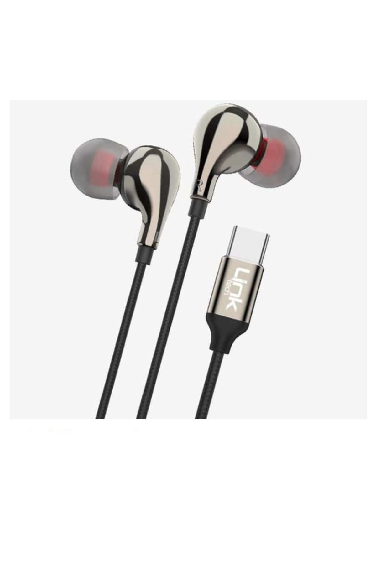 Linktech E84 Type-C HD Ses Metal Kulak İçi Kablolu Kulaklık
