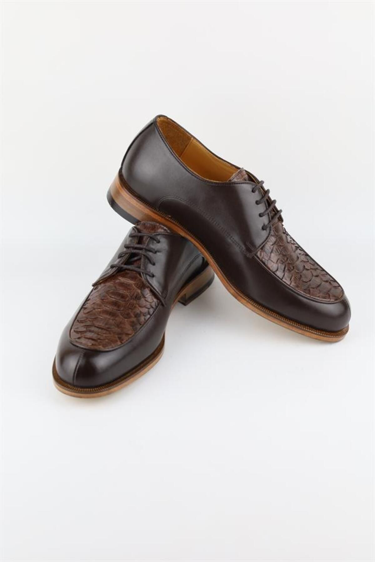 HARRY MANSON Model 075 Hakiki Dana-piton Deri Erkek Klasik Ayakkabı