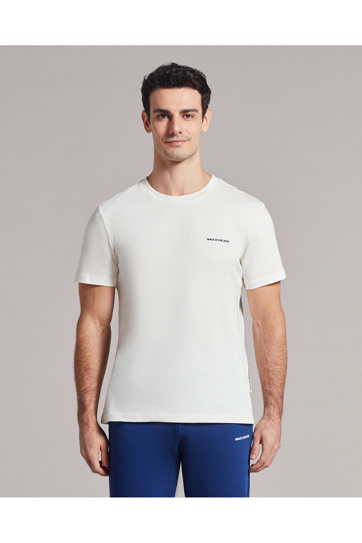 Skechers M New Basics Crew Neck T-shirt Erkek Beyaz Tshirt S212910-102