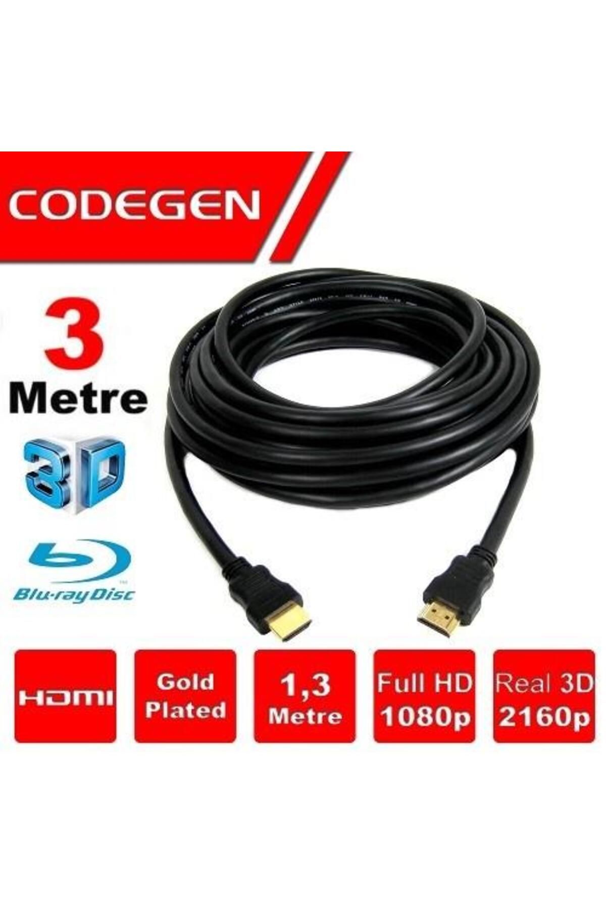CODEGEN Cps30 3metre Hdmı Görüntü Kablosu 3d Gold 1.4v 2k