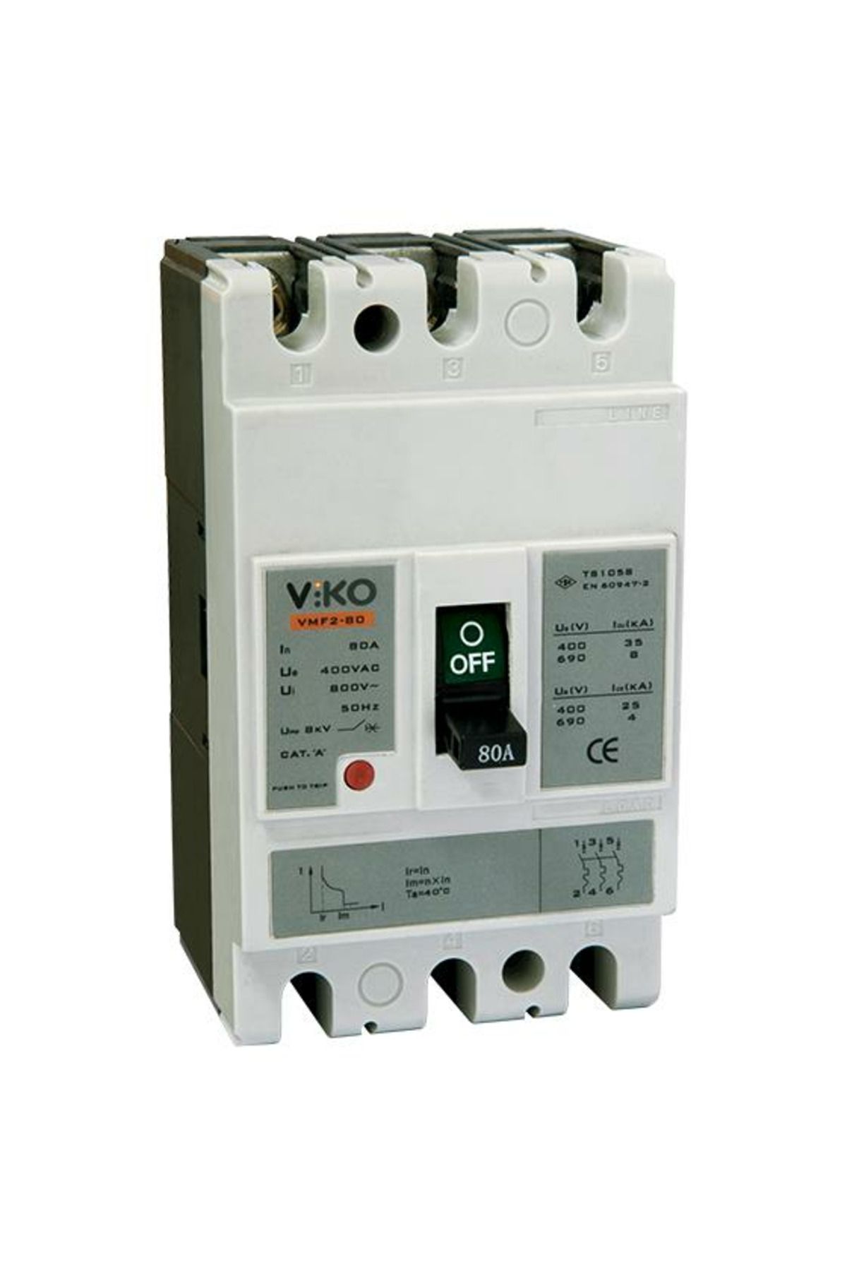 VİKO Viko Kompakt Şalter 3x100 Amper 25ka-vmf1-100-sn2