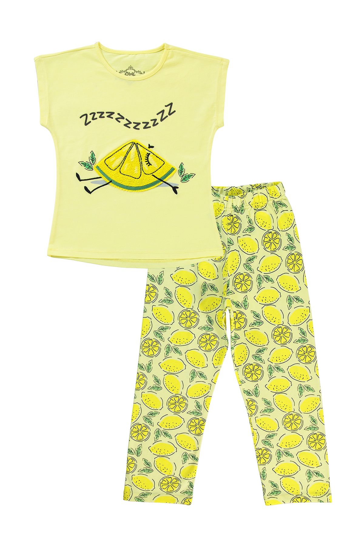 Civil Girls Kız Çocuk Pijama Takımı 10-13 Yaş Pastel Sarı