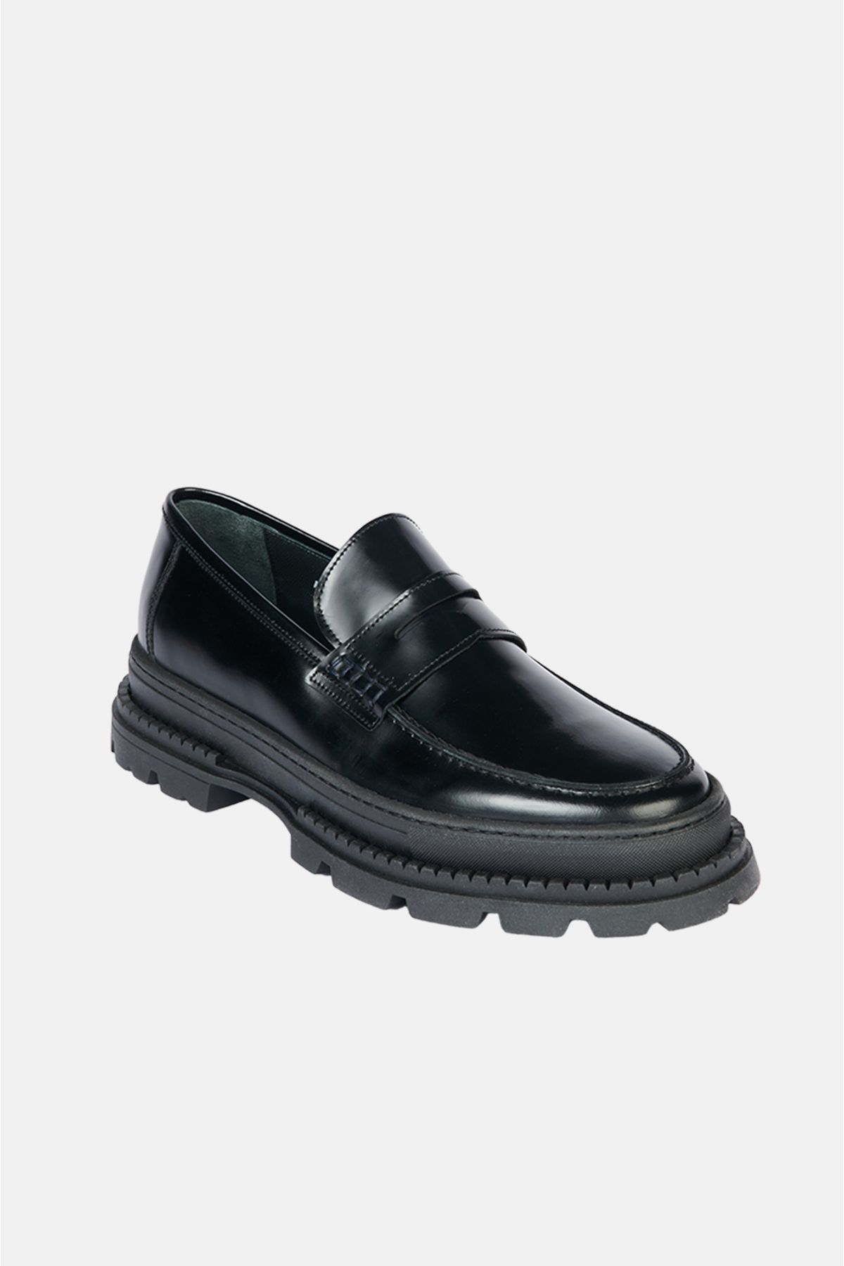 Avva Erkek Siyah %100 Deri Bağcıksız Klasik Ayakkabı A32y8015