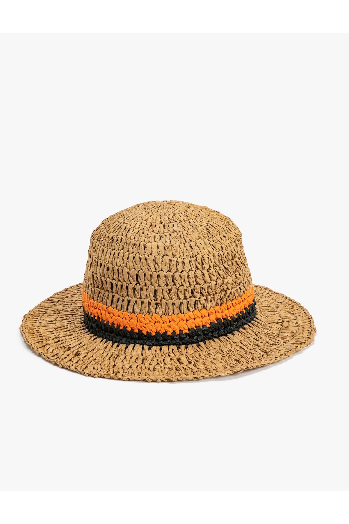 Koton Hasır Şapka Çok Renkli Çizgili