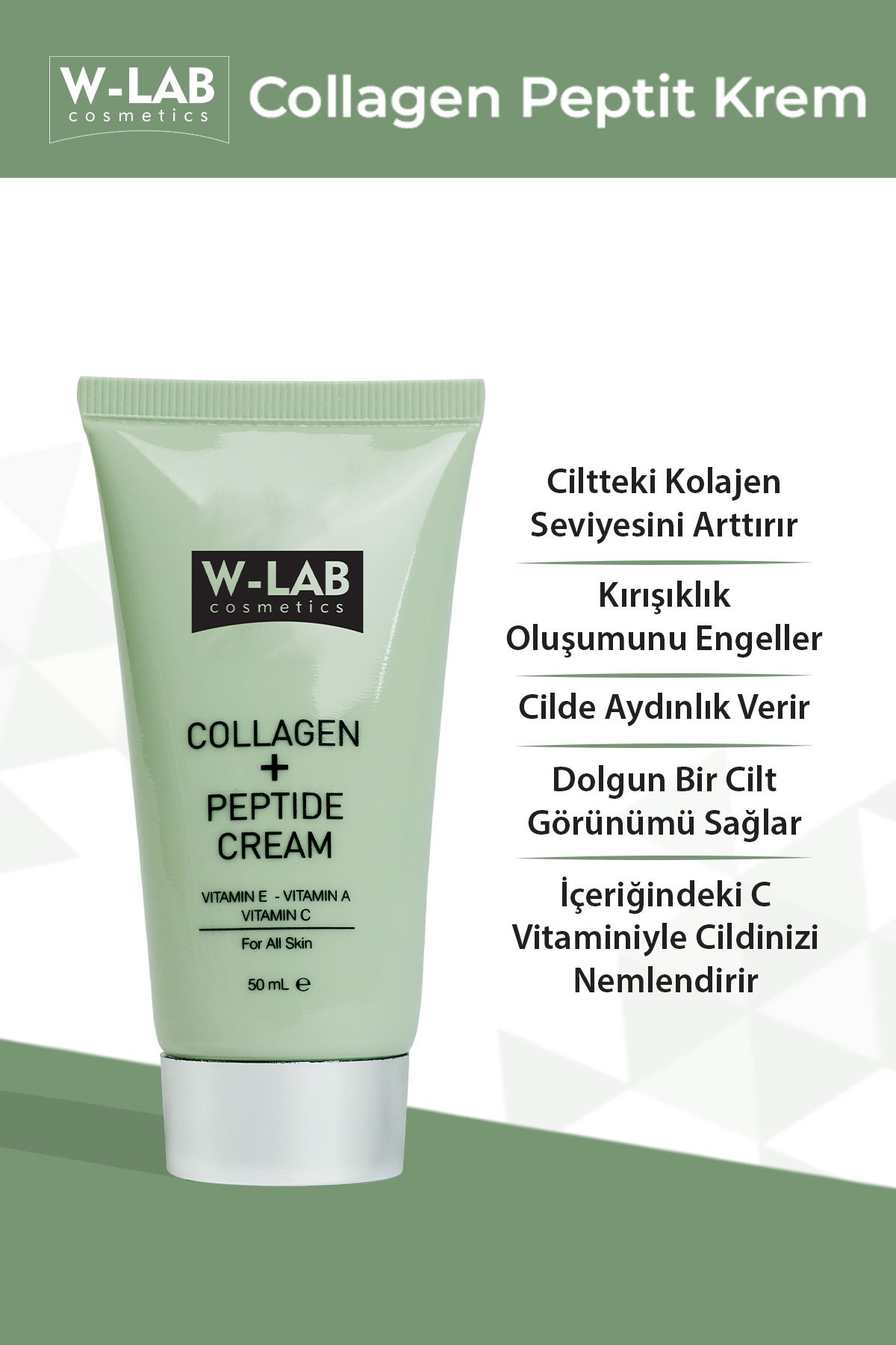 W-Lab Kozmetik W Lab Collagen Peptide Gençleştirici Krem 50 ml