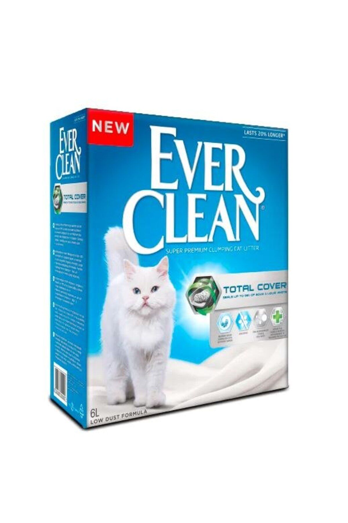 Ever Clean Total Cover Kokusuz Topaklanan Kedi Kumu 6 Lt