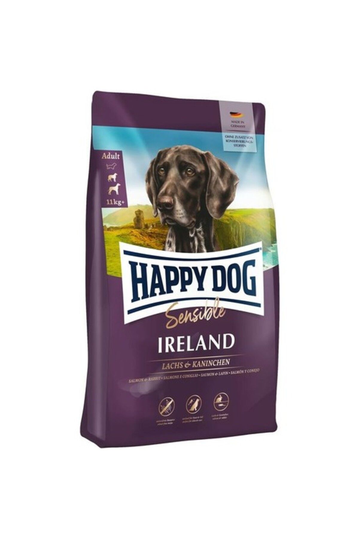 Happy Dog Ireland Somonlu Ve Tavşanlı Sensible Yetişkin Köpek Kuru Maması 4 Kg