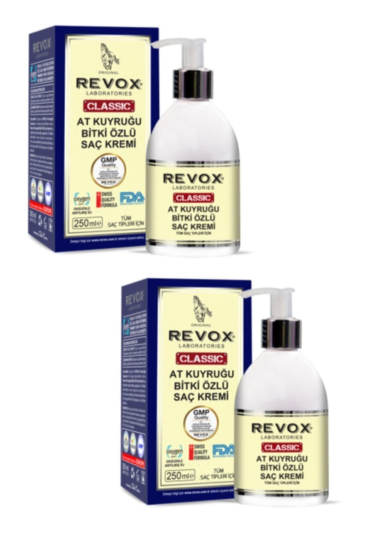 Revox At Kuyruğu Bitki Özlü Özel Saç Bakım Kremi / 2'li Set / 250 ml 250 ml