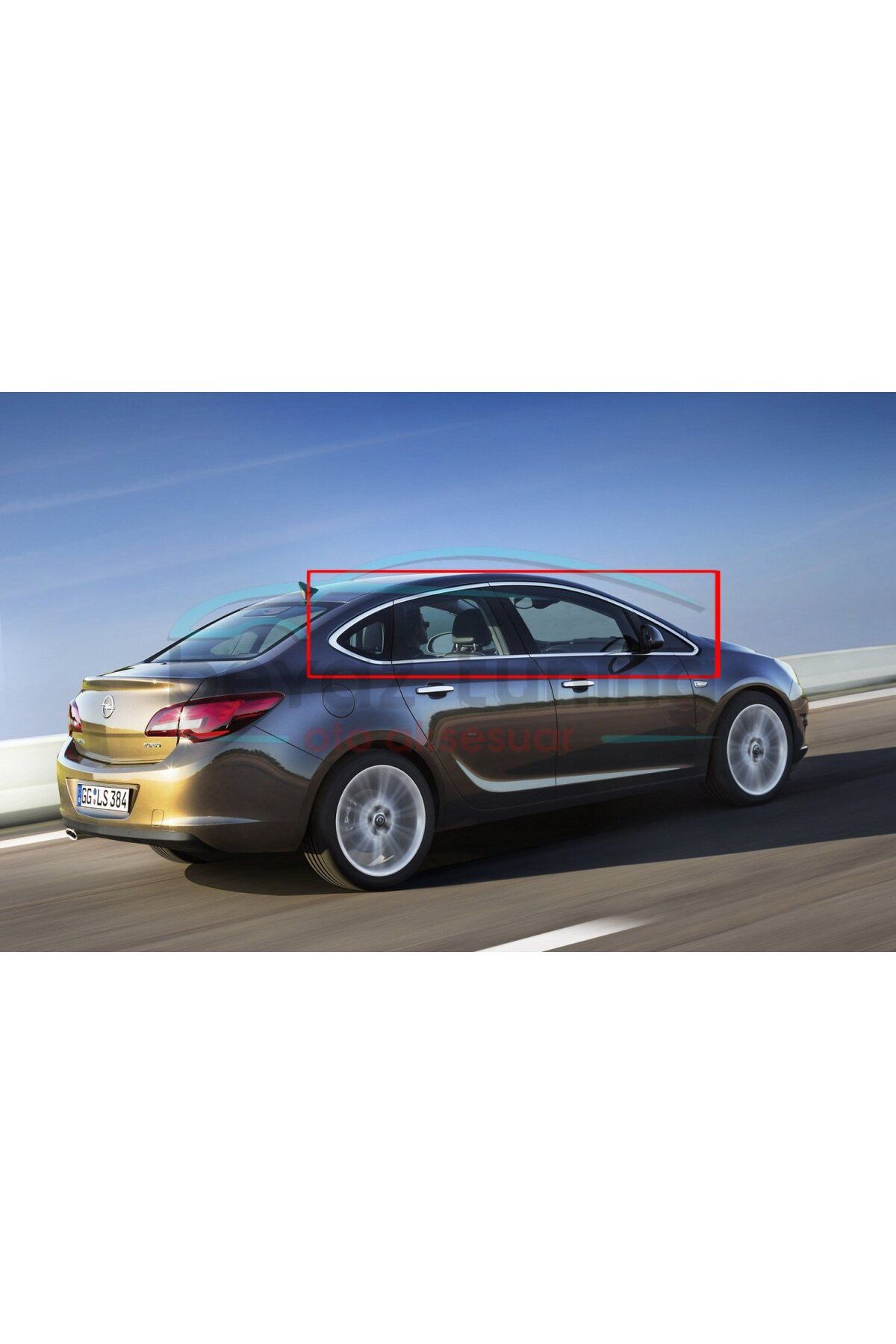 Universal Opel Astra J Cam Çıtası Çerçevesi Kromu Nikelajı Komple Sedan